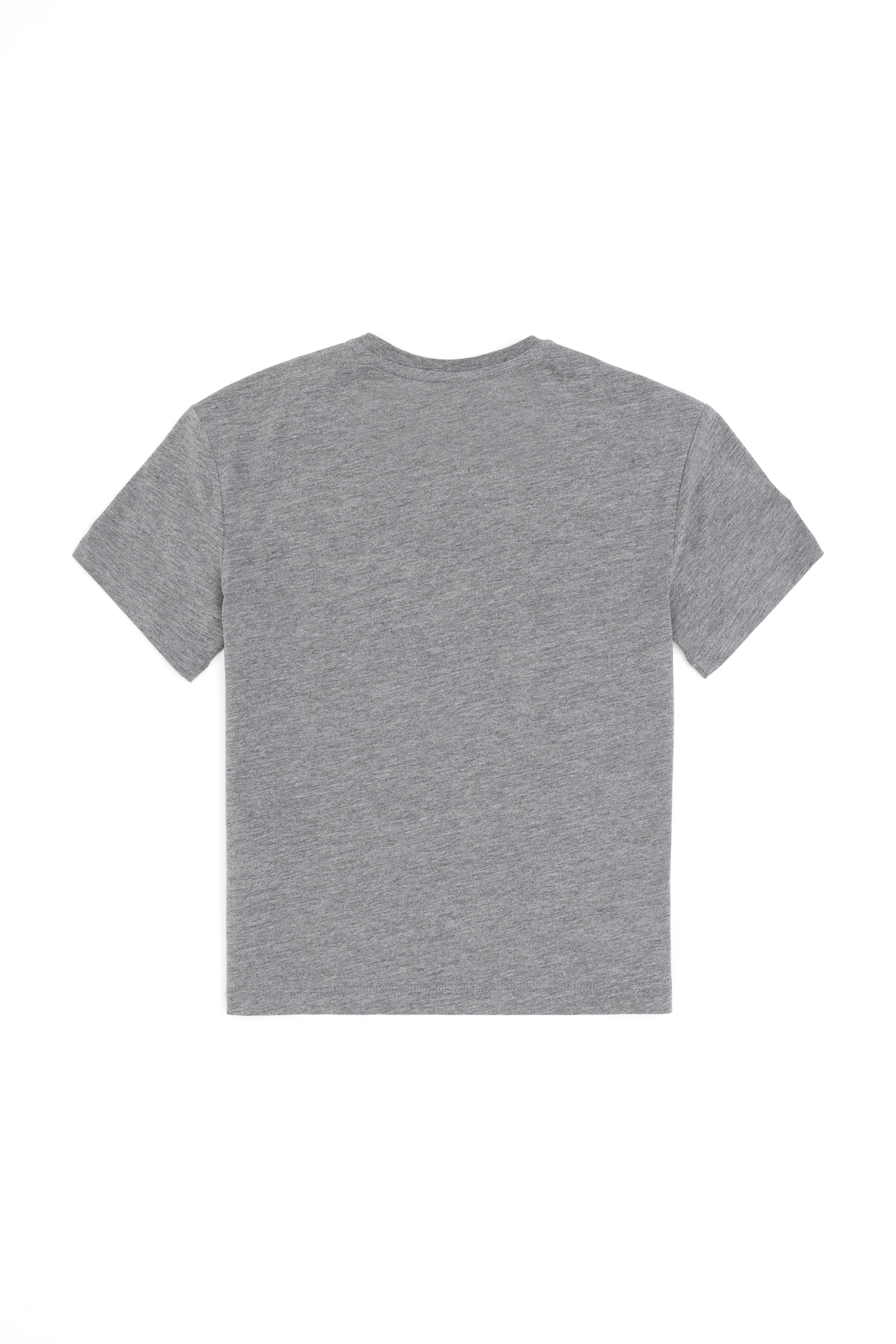 Erkek Çocuk Gri Melanj Comfort Basic Bisiklet Yaka Tişört