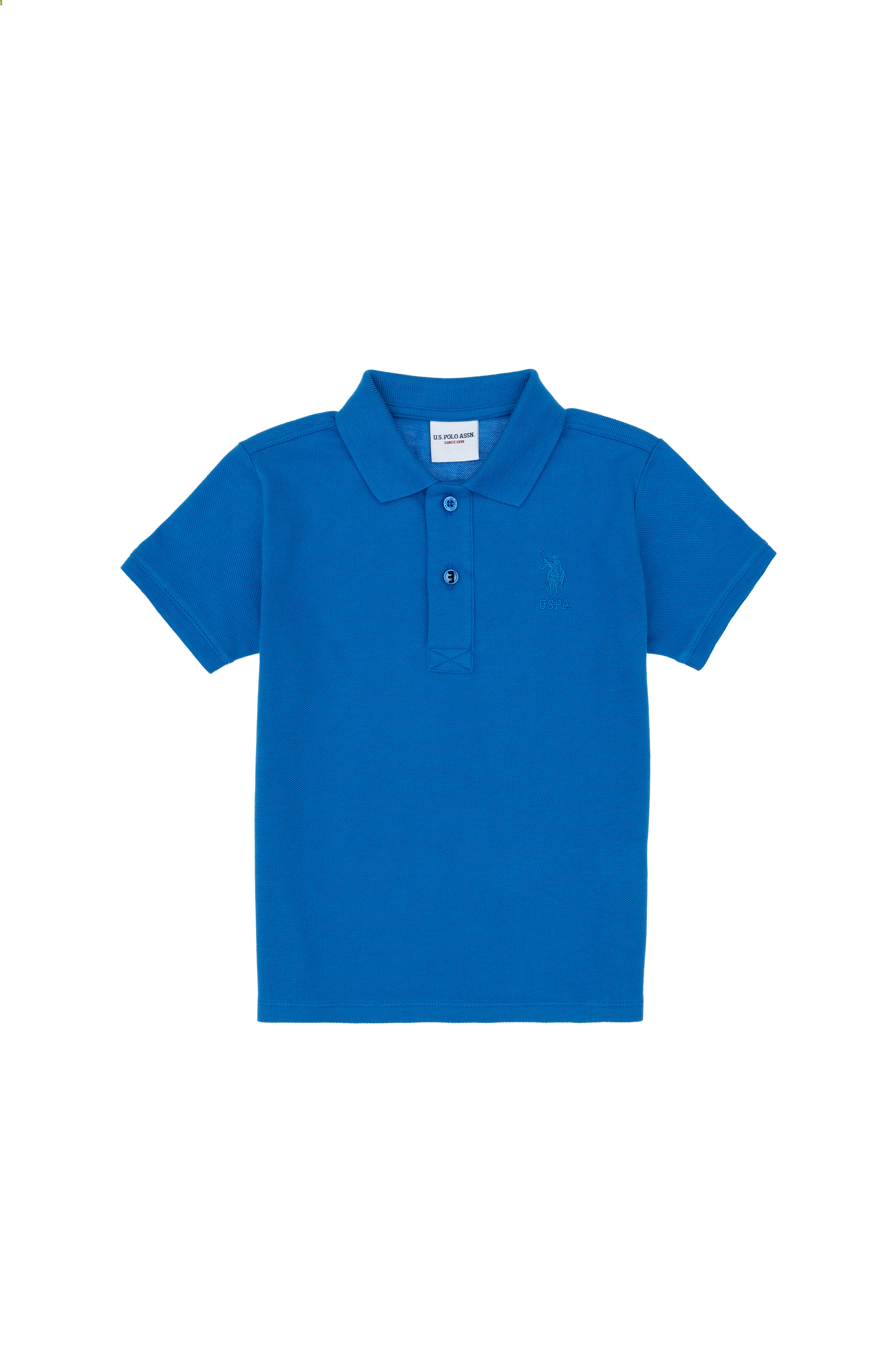 Erkek Çocuk Kobalt Basic Polo Yaka Tişört - Image 1