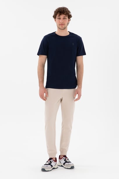 Erkek Slim Fit Lastikli Paça Taş Eşofman Altı
