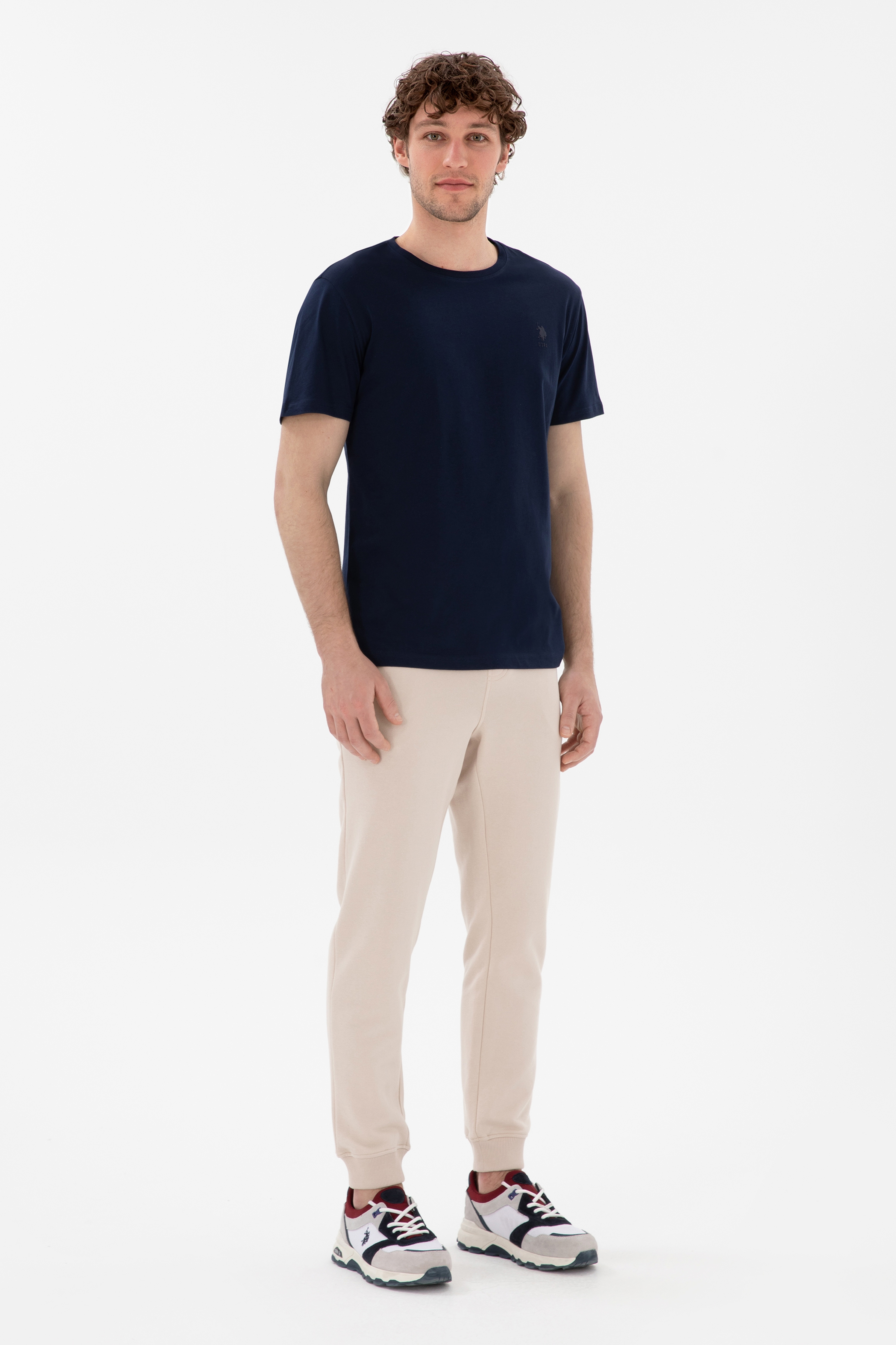 Erkek Slim Fit Lastikli Paça Taş Eşofman Altı