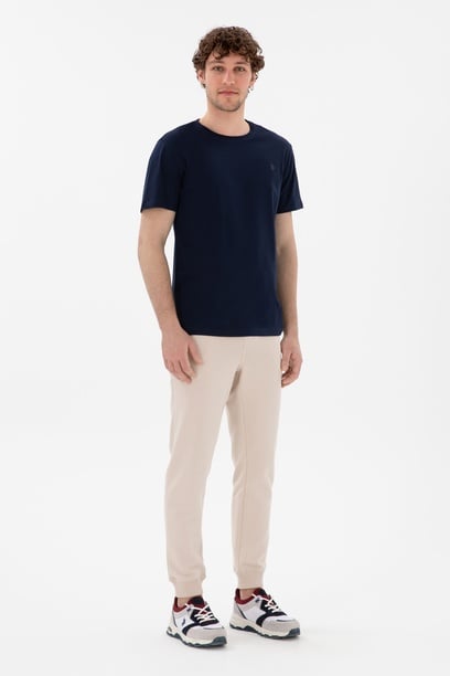 Erkek Slim Fit Lastikli Paça Taş Eşofman Altı