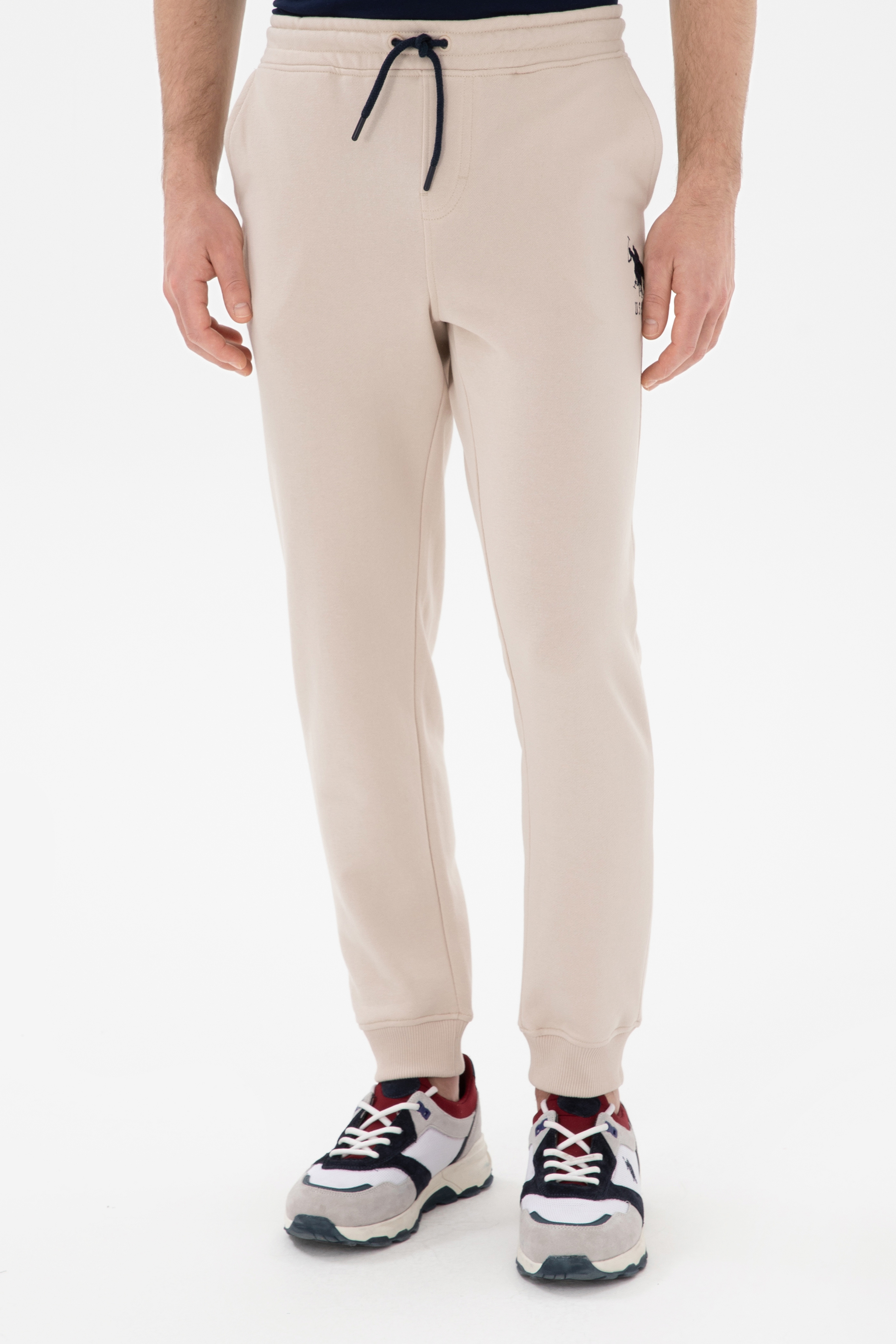 Erkek Slim Fit Lastikli Paça Taş Eşofman Altı