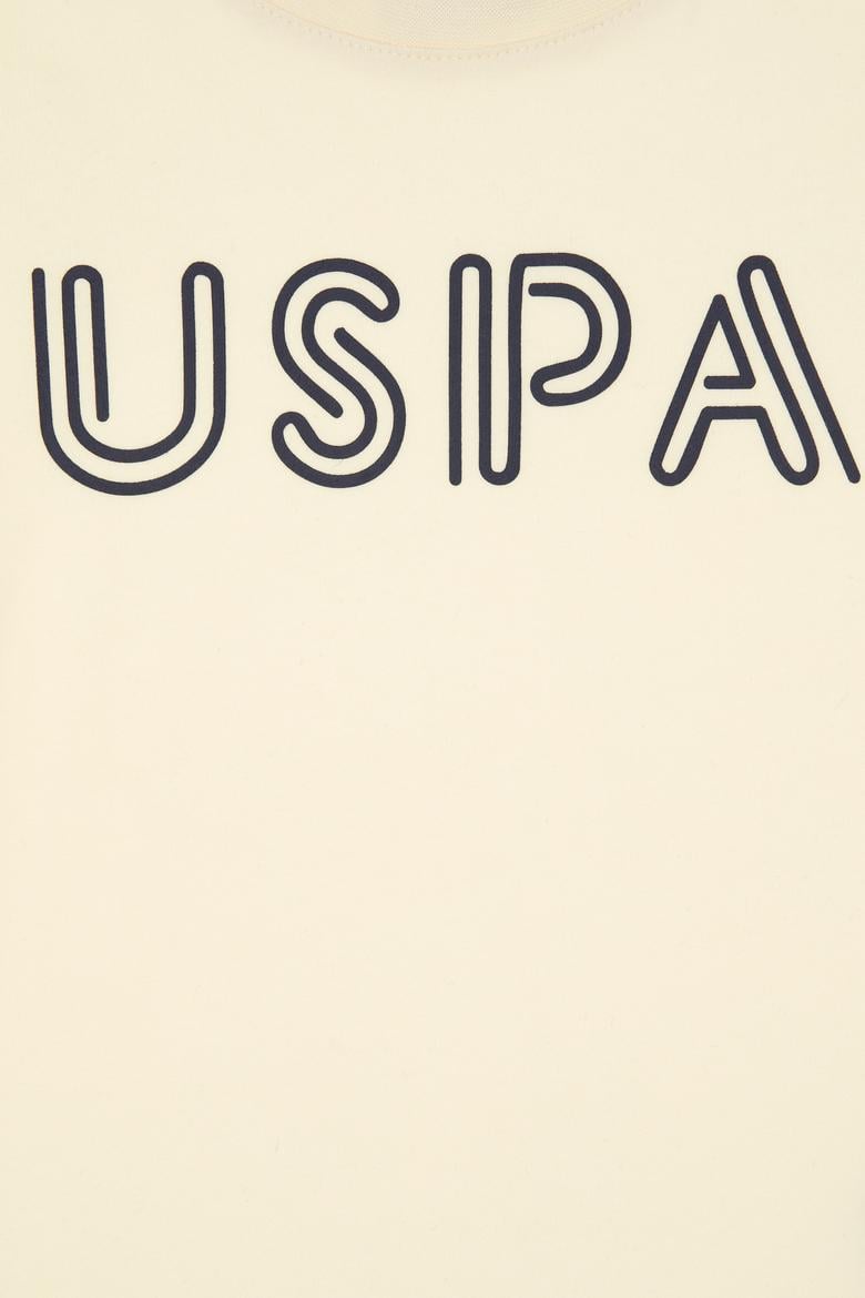 Erkek Çocuk Krem Basic Bisiklet Yaka Tişört - 50306483097