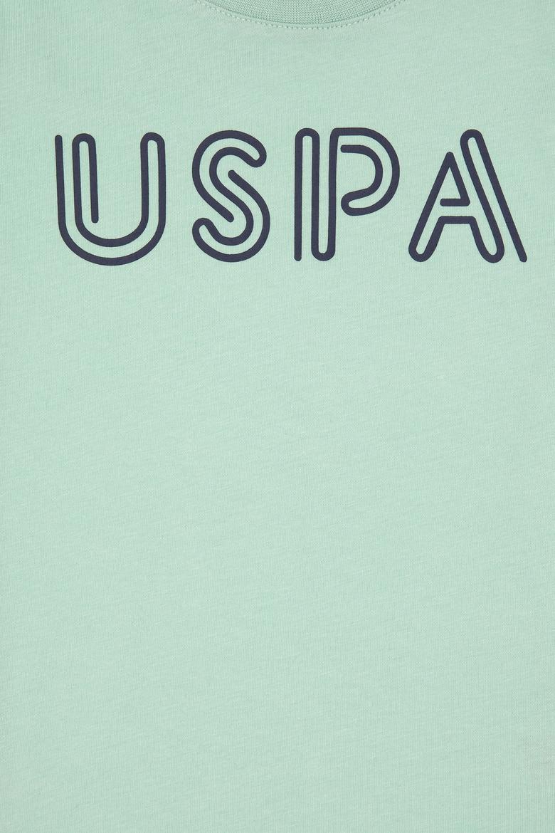 Erkek Çocuk Su Yeşili Basic Bisiklet Yaka Tişört - 50306483086