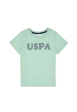 Erkek Çocuk Su Yeşili Basic Bisiklet Yaka Tişört - 50306483086