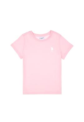 Erkek Çocuk Açık Pembe Basic Bisiklet Yaka Tişört - 50306502078