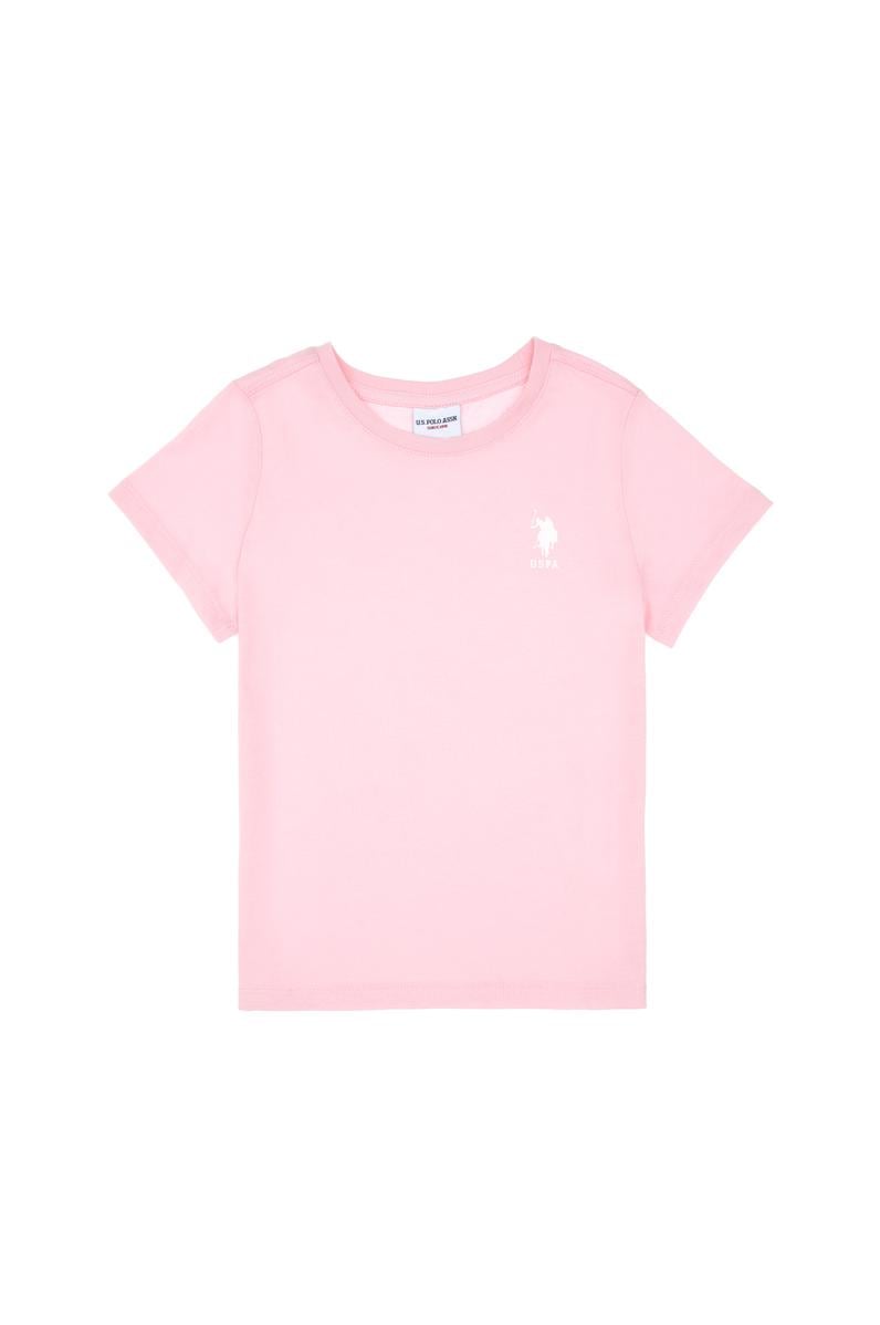 Erkek Çocuk Açık Pembe Basic Bisiklet Yaka Tişört