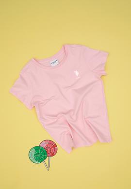 Erkek Çocuk Açık Pembe Basic Bisiklet Yaka Tişört - 50306502078