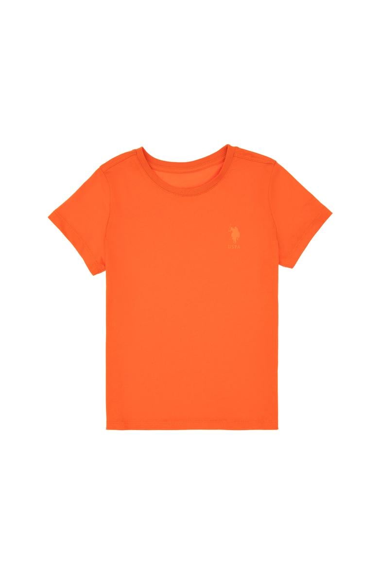 Erkek Çocuk Nar Çiçeği Basic Bisiklet Yaka Tişört