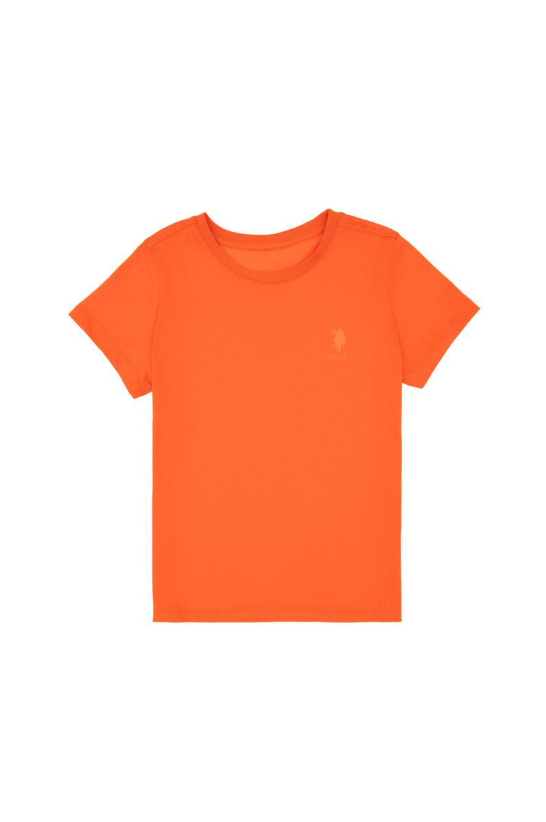 Erkek Çocuk Nar Çiçeği Basic Bisiklet Yaka Tişört