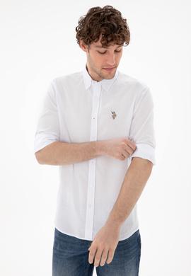 Erkek Beyaz Uzun Kollu Basic Gömlek - 50298000006