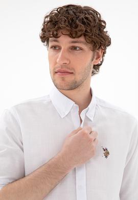 Erkek Beyaz Uzun Kollu Basic Gömlek - 50298000006