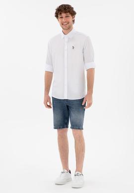 Erkek Beyaz Uzun Kollu Basic Gömlek - 50298000006