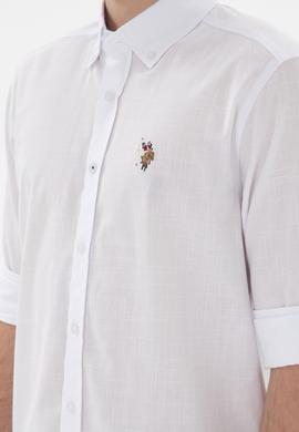 Erkek Beyaz Uzun Kollu Basic Gömlek - 50298000006