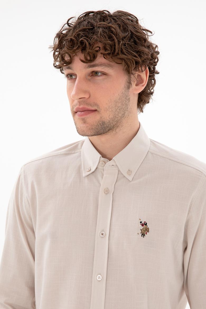 Erkek Taş Uzun Kollu Basic Gömlek - 50298000038