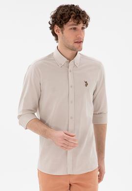 Erkek Taş Uzun Kollu Basic Gömlek - 50298000038