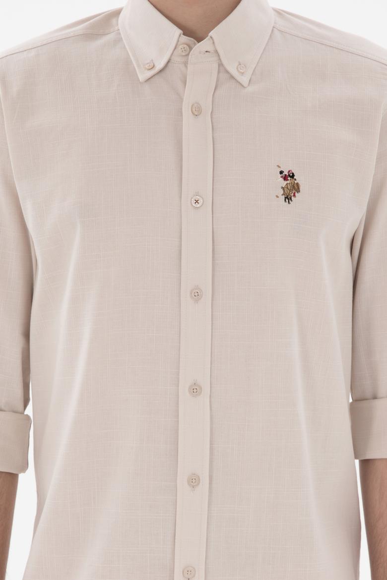 Erkek Taş Uzun Kollu Basic Gömlek - 50298000038