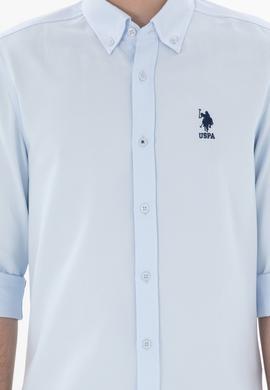 Erkek Açık Mavi Uzun Kollu Basic Gömlek - 50297997066