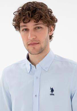 Erkek Açık Mavi Uzun Kollu Basic Gömlek - 50297997066