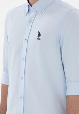 Erkek Açık Mavi Uzun Kollu Basic Gömlek - 50297997066