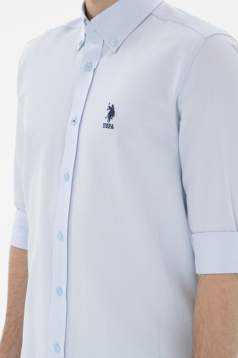 Erkek Açık Mavi Uzun Kollu Basic Gömlek - 50298009014