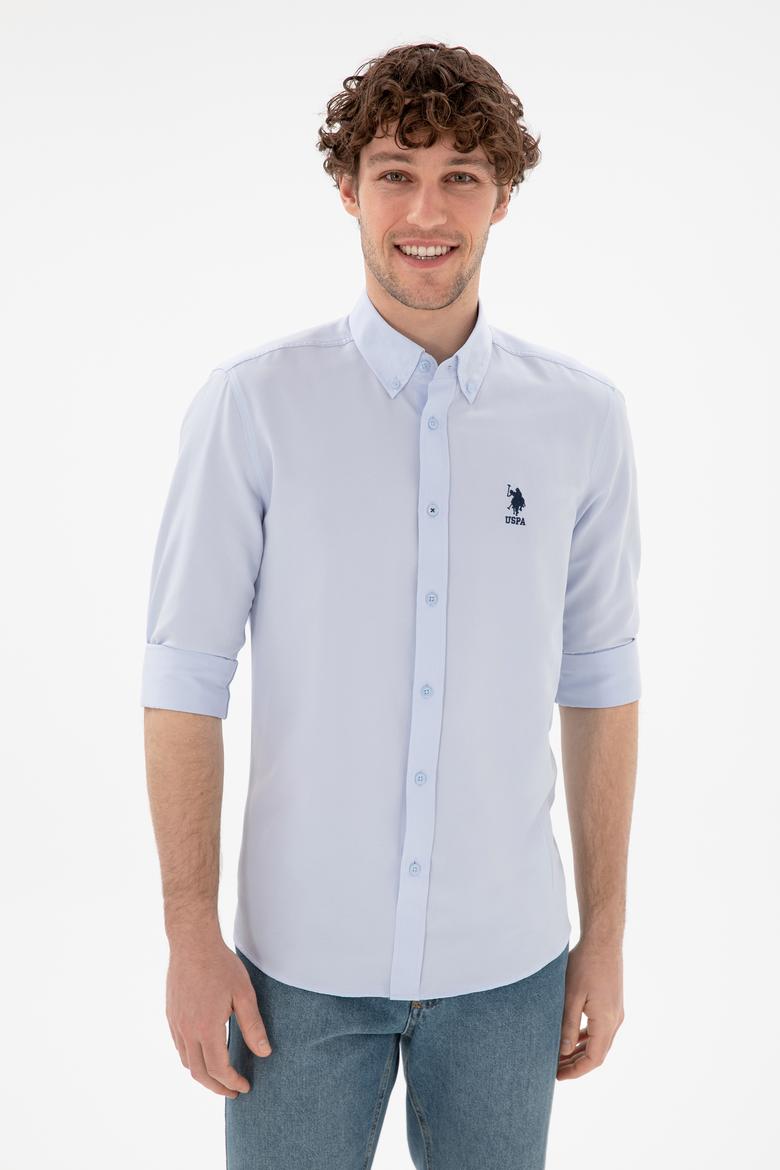 Erkek Açık Mavi Uzun Kollu Basic Gömlek - 50298009014