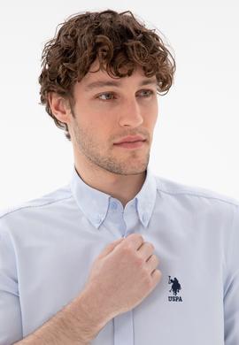 Erkek Açık Mavi Uzun Kollu Basic Gömlek - 50298009014