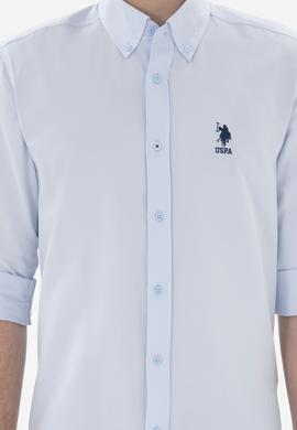 Erkek Açık Mavi Uzun Kollu Basic Gömlek - 50298009014