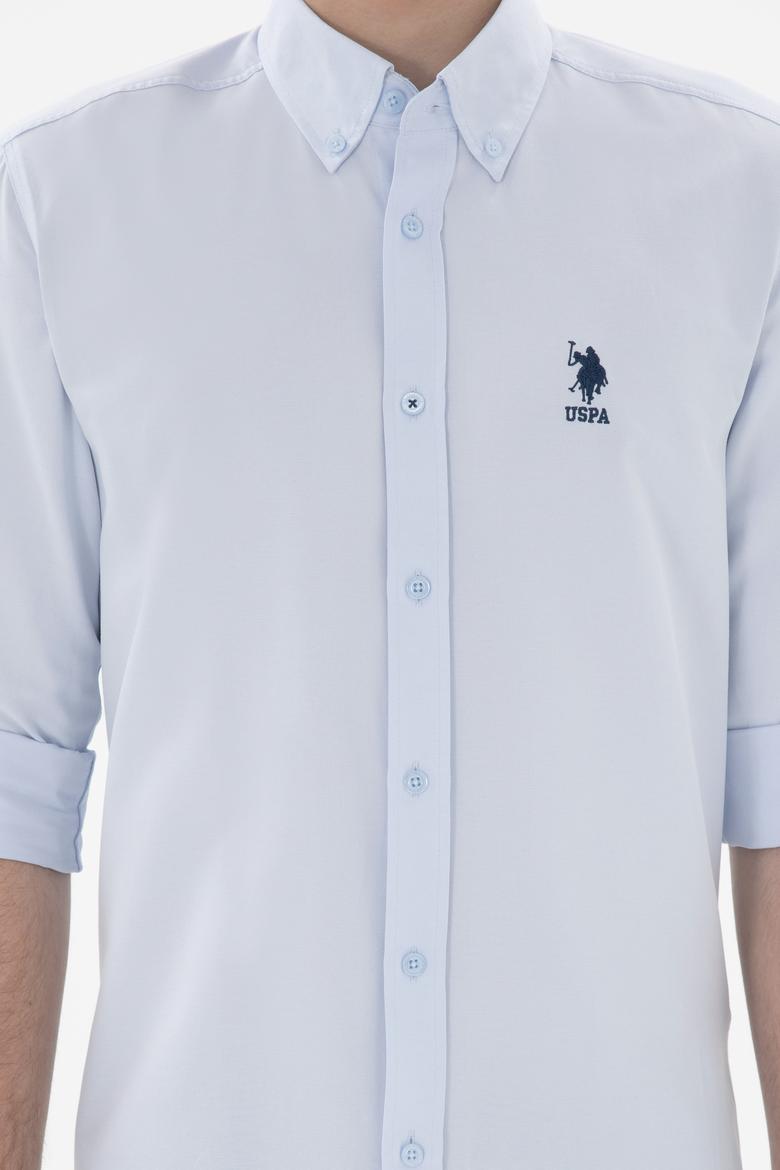 Erkek Açık Mavi Uzun Kollu Basic Gömlek - 50298009014