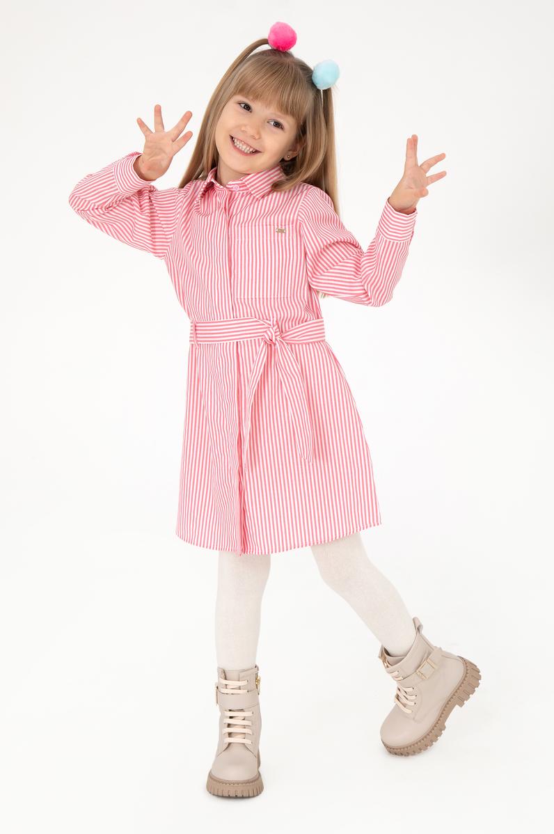 Kız Çocuk Pembe Dokuma Elbise