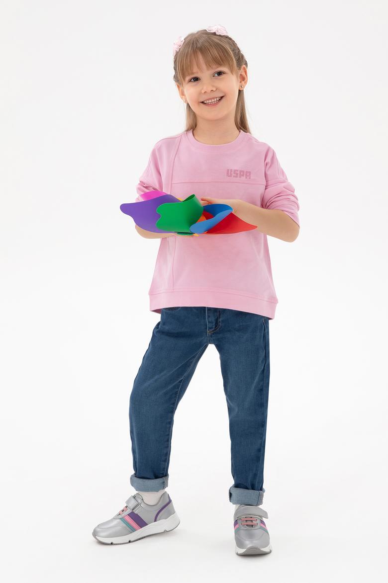 Kız Çocuk Koyu Mavi Jean Pantolon - 50283884001