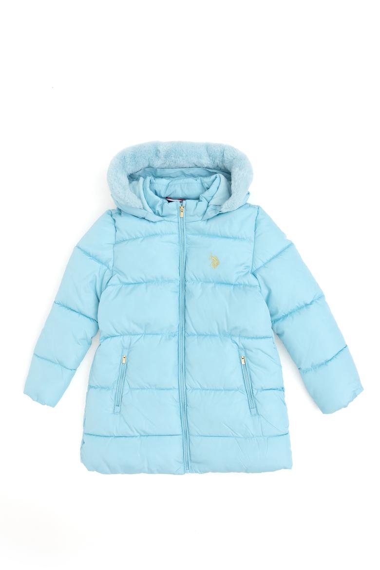 Kız Çocuk Su Yeşili Kaban - 50292658051