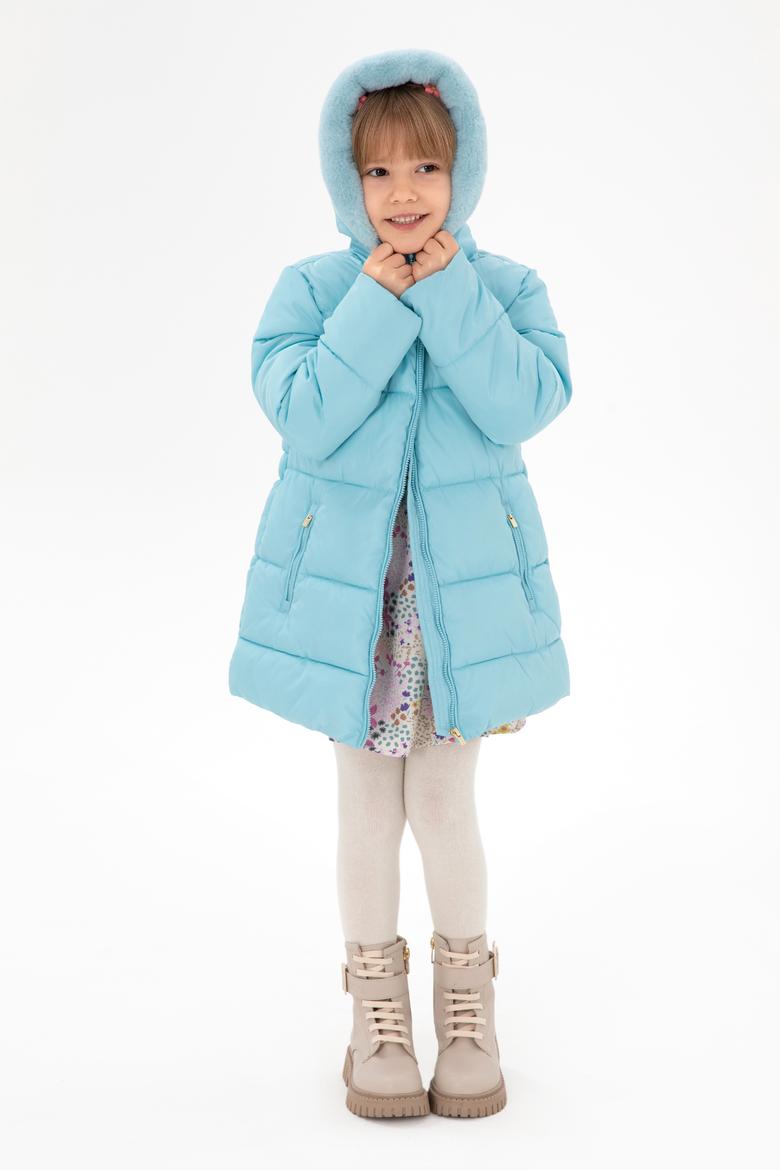 Kız Çocuk Su Yeşili Kaban - 50292658051