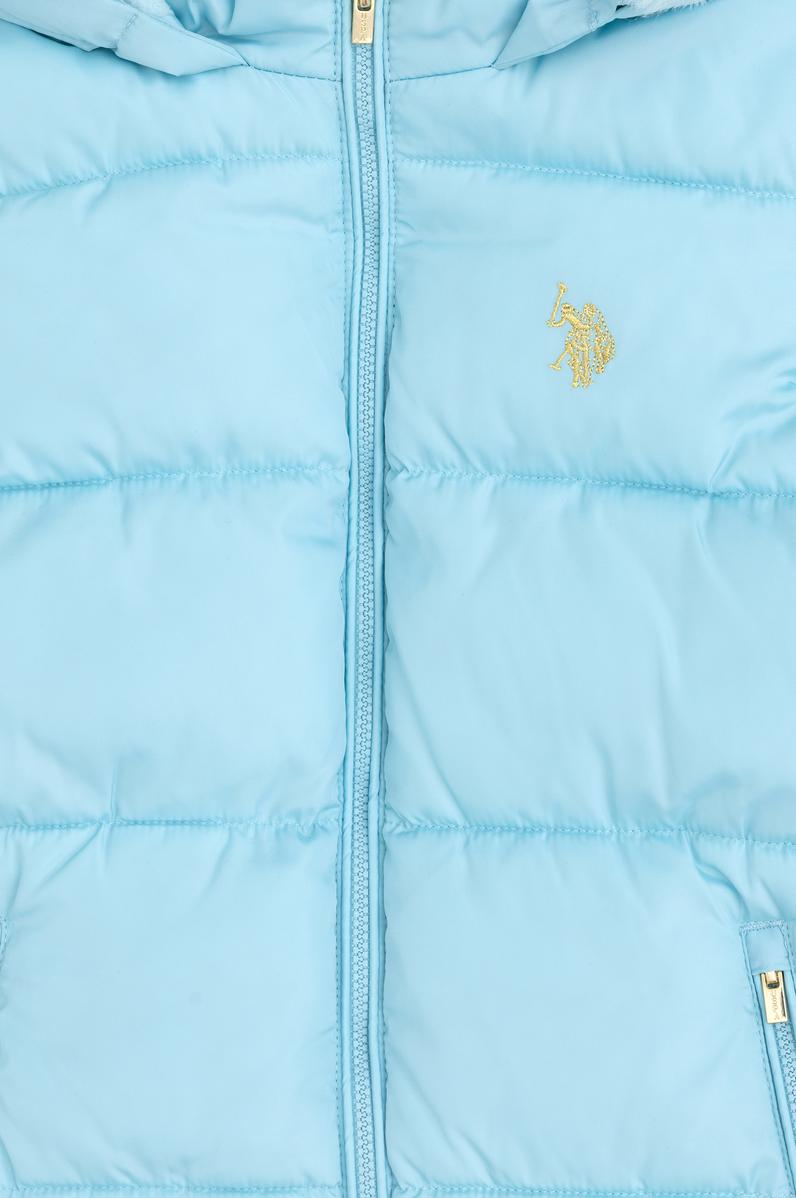 Kız Çocuk Su Yeşili Kaban