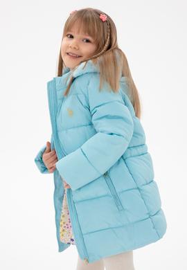 Kız Çocuk Su Yeşili Kaban - 50292658051