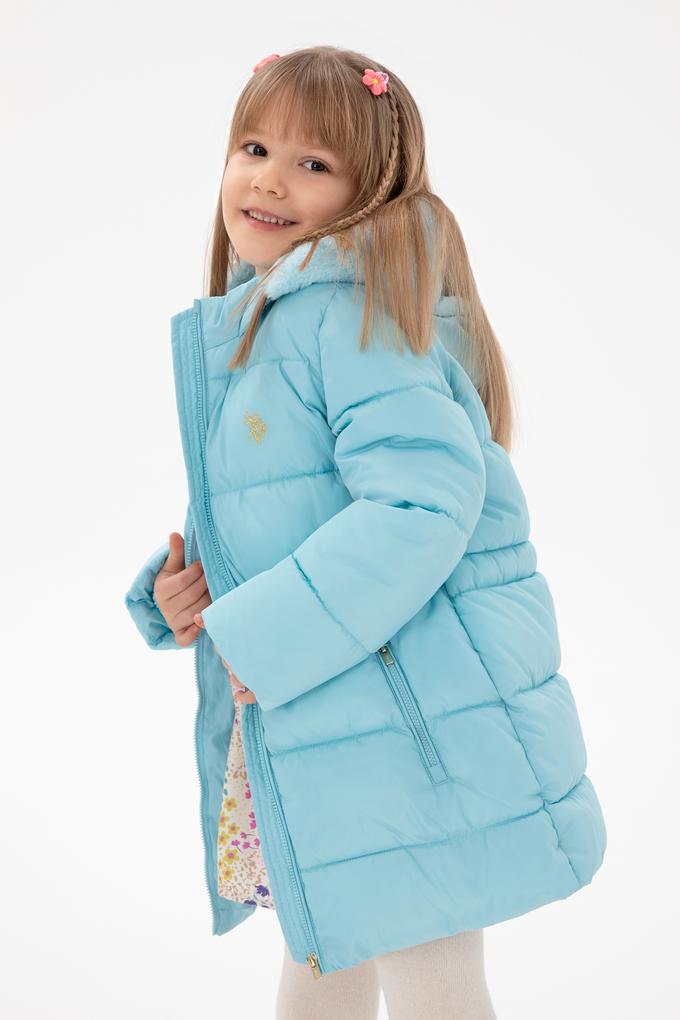 Kız Çocuk Su Yeşili Kaban