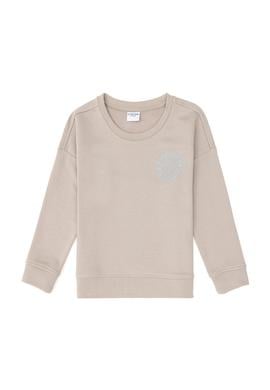 Kız Çocuk Taş Bisiklet Yaka Basic Sweatshirt - 50296391039