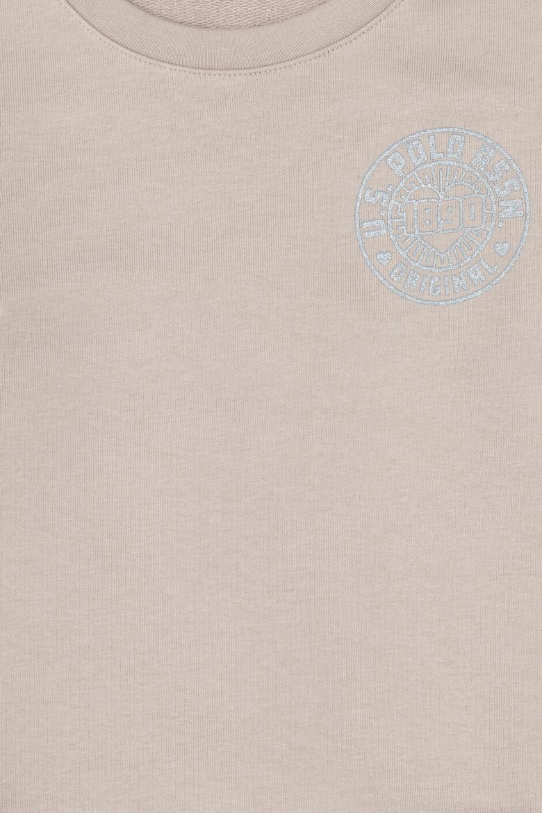 Kız Çocuk Taş Bisiklet Yaka Basic Sweatshirt - 50296391039