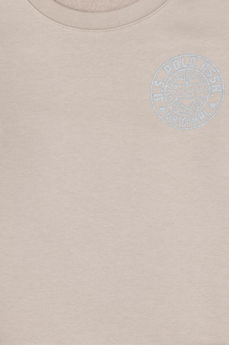 Kız Çocuk Taş Bisiklet Yaka Basic Sweatshirt