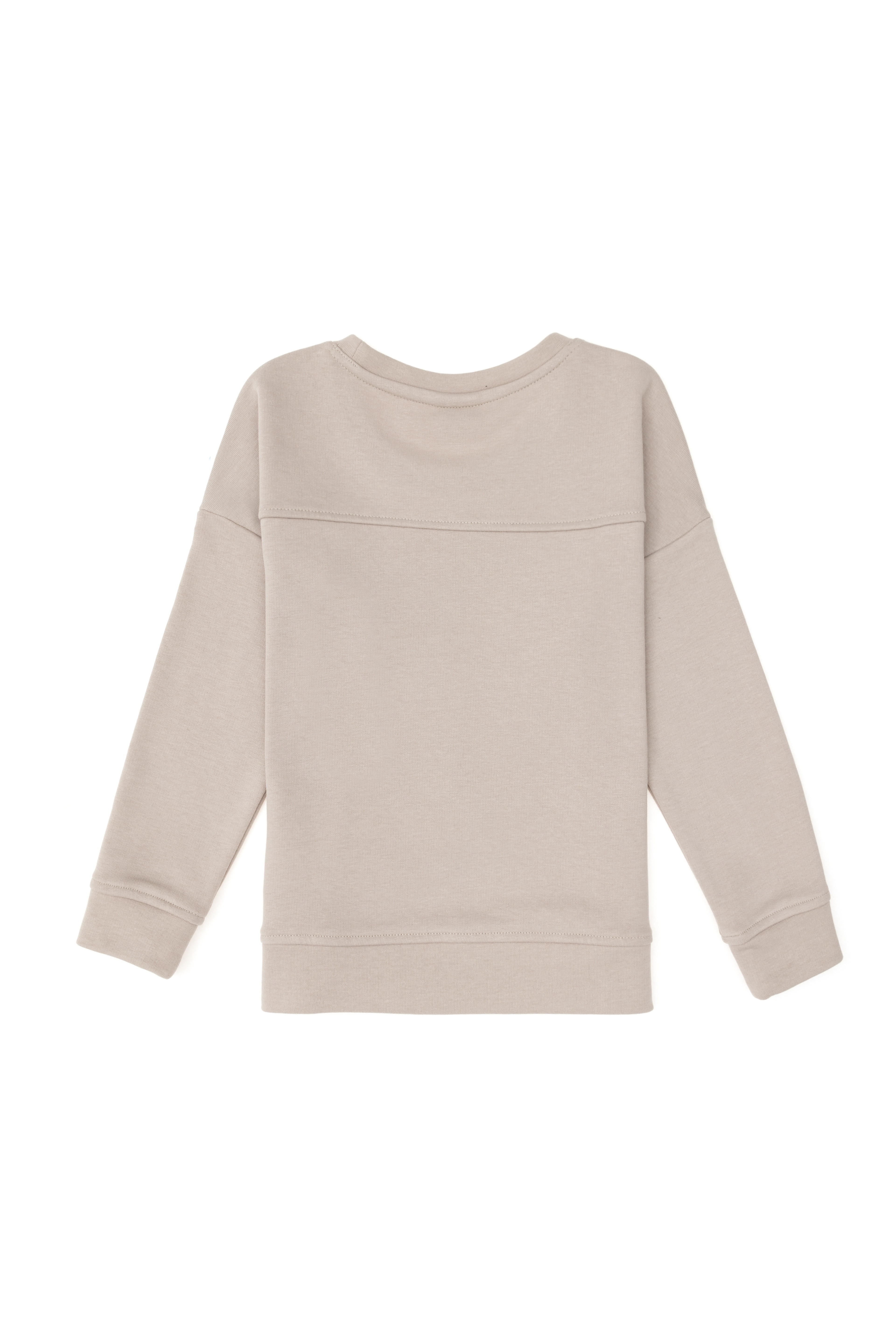 Kız Çocuk Taş Bisiklet Yaka Basic Sweatshirt