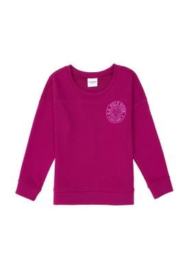 Kız Çocuk Fuşya Bisiklet Yaka Basic Sweatshirt - 50296391043