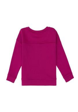 Kız Çocuk Fuşya Bisiklet Yaka Basic Sweatshirt - 50296391043