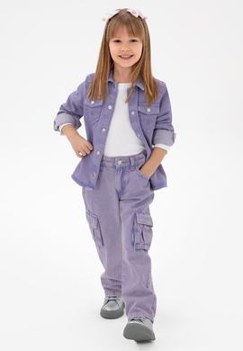 Kız Çocuk Menekşe Jean Pantolon - 50291146006