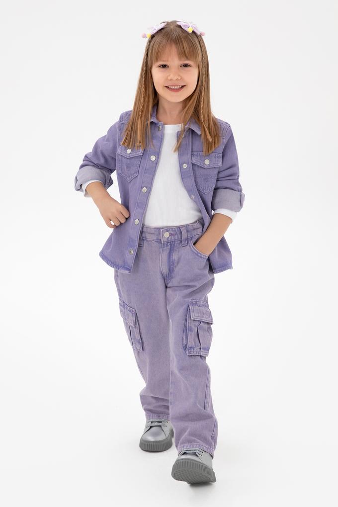 Kız Çocuk Menekşe Jean Pantolon