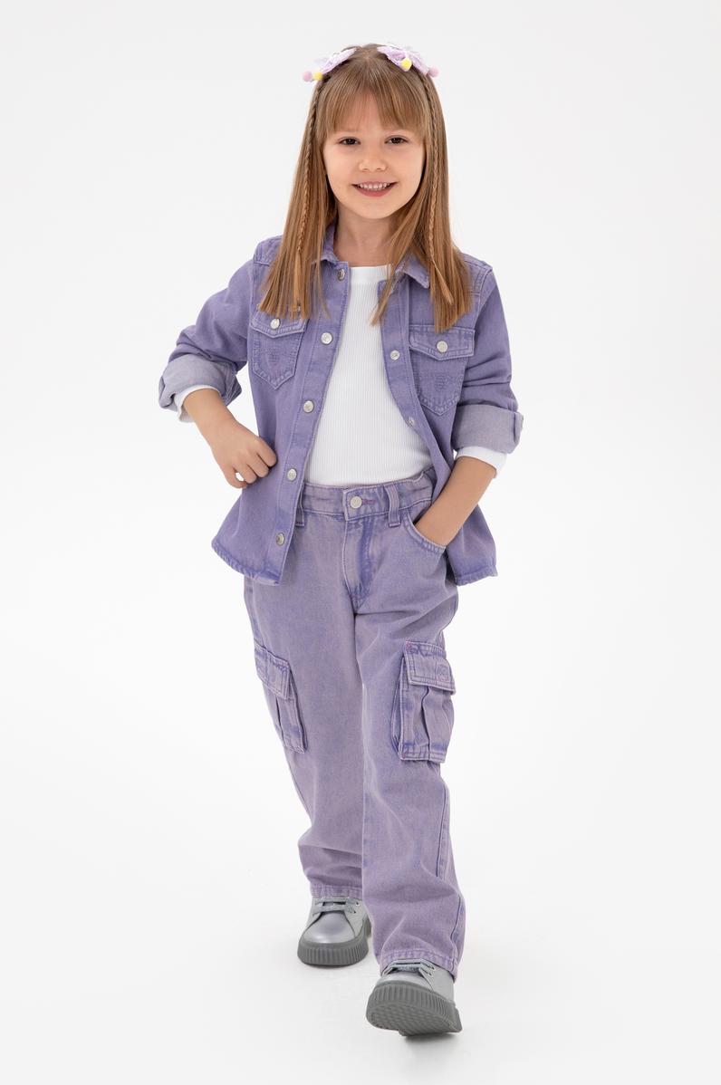 Kız Çocuk Menekşe Jean Pantolon