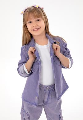Kız Çocuk Menekşe Jean Gömlek - 50291152007