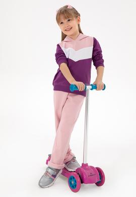 Kız Çocuk Menekşe Kapüşonlu Sweatshirt - 50296288038