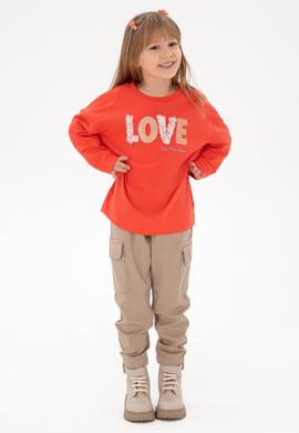 Kız Çocuk Kum Kanvas Pantolon - 50301376002