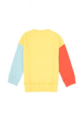 Kız Çocuk Sarı Bisiklet Yaka Şardonlu Sweatshirt - 50296369040