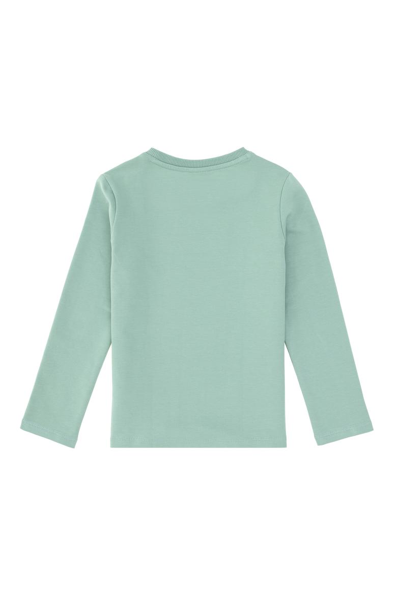 Kız Çocuk Su Yeşili Bisiklet Yaka Sweatshirt - 50298180002